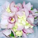 Pink Cymbidiums & White Hydrangeas