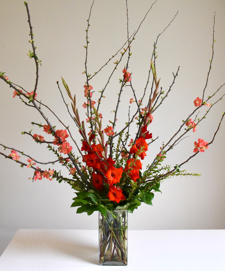Quince Blossom Arrangement - Prosperity for the Lunar Year