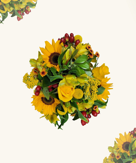 Mixed Flower + Succulent Hand Bouquet - Available at Commencement