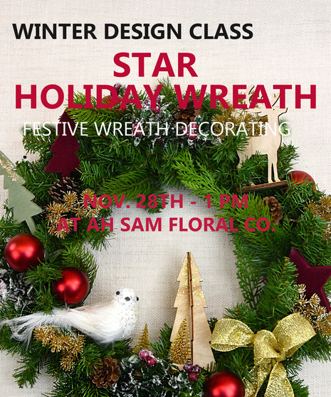 Star Holiday Wreath Decorating Workshop | Nov. 28th