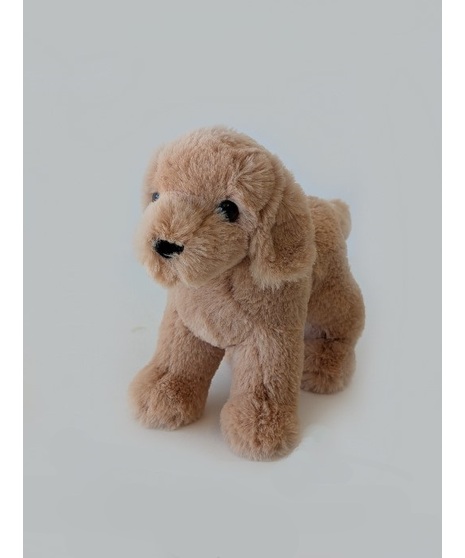 Modest-sized plush stuffie to select like a green dino, gray hippo, white unicorn, orange cat