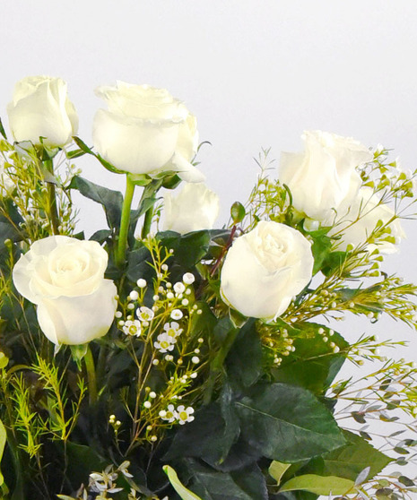 Luxury White Roses in Vase