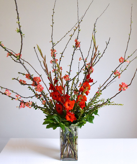 Quince Blossom Arrangement - Prosperity for the Lunar Year
