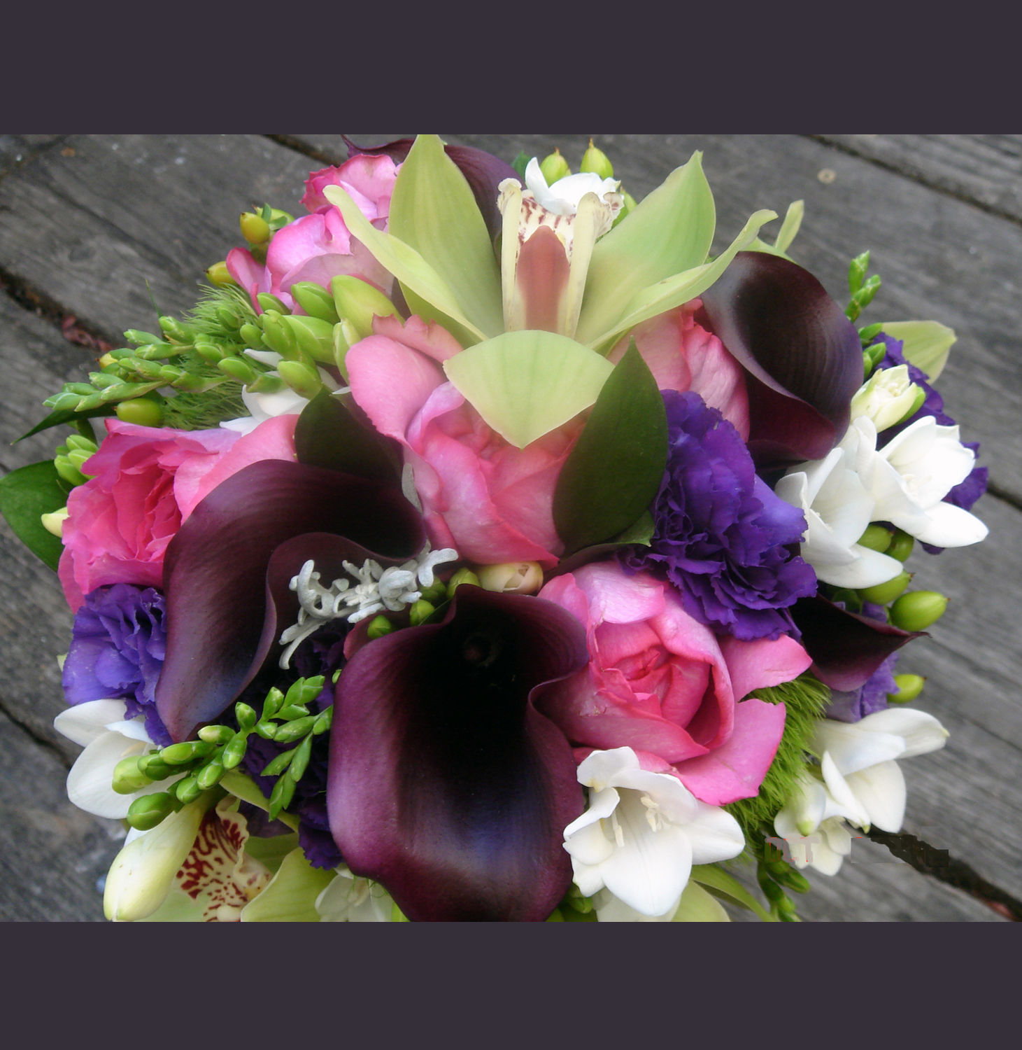 Wedding Flowers Red Purple Blue