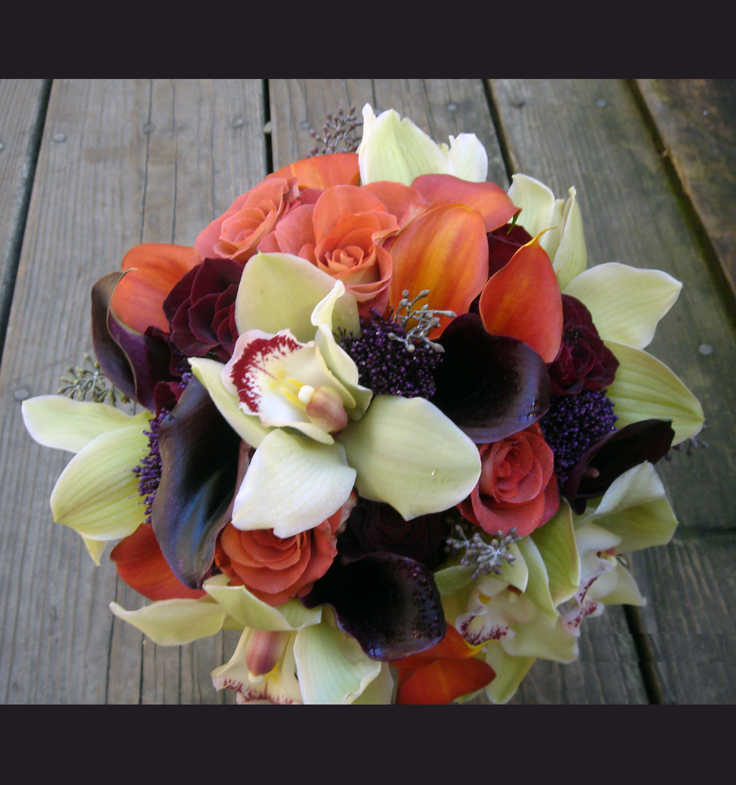 Wedding Flowers Red Purple Blue